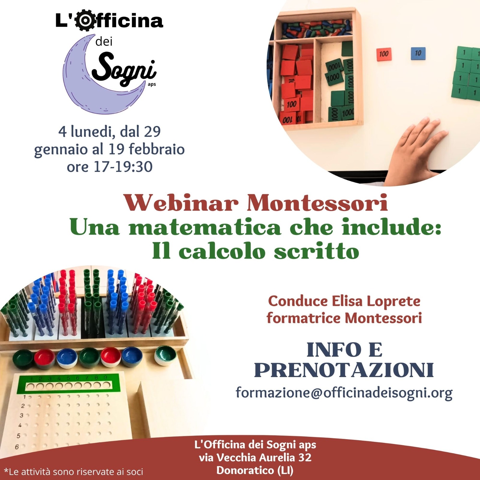 In partenza Webinar Montessori "Il calcolo scritto"